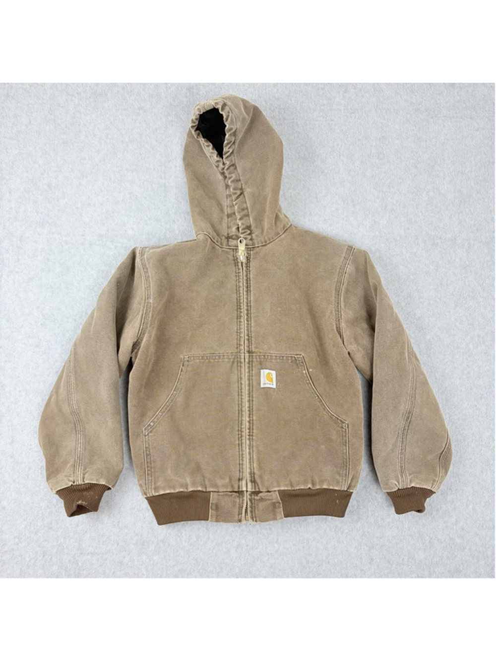 Vintage CARHARTT Youth Medium Active Jacket Y06 CHT Chestnut Duck Hooded